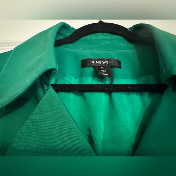 Nine West Crop Trench Kelly Green XL - Picture 4 of 6